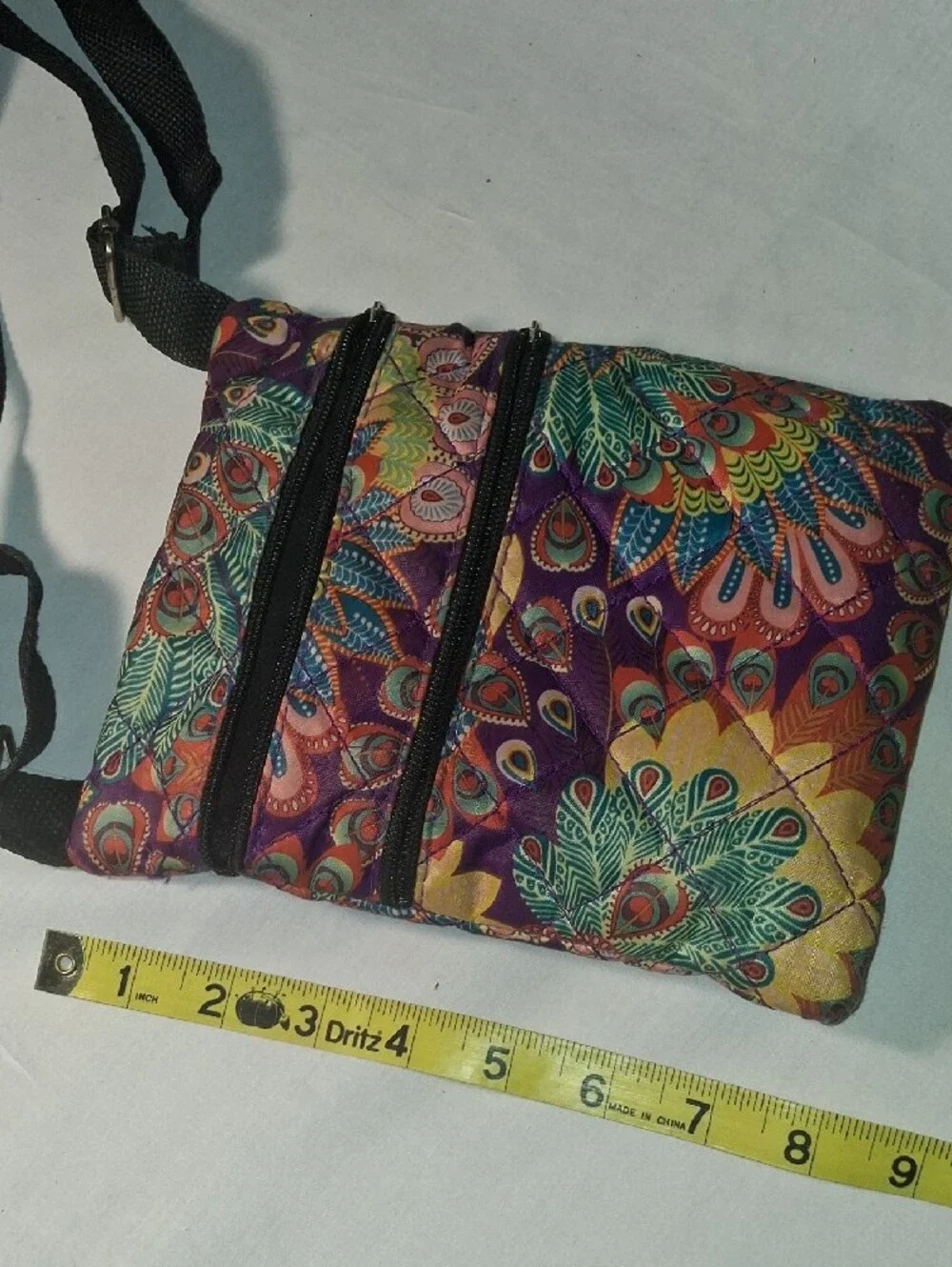 Colorful Floral Pattern Crossbody Bag